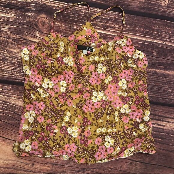 Kut From The Kloth Floral Tank Top Size S Gianina Camisole - Picture 2 of 6